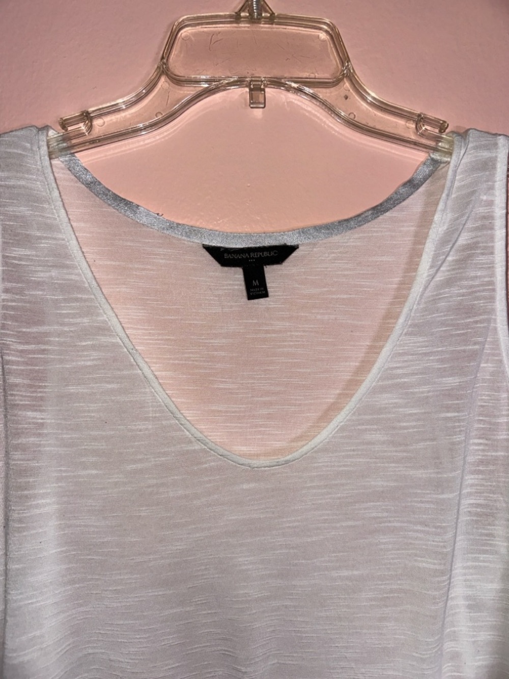Banana Republic White Scoop Neck Tank Top - Picture 3 of 5